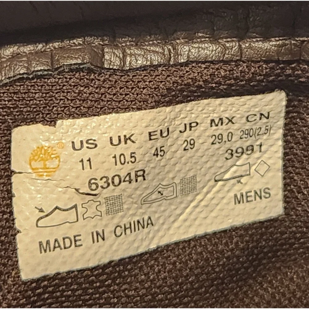Timberland Boots Mens 11 Beige Wheat Nubuck Leather 6